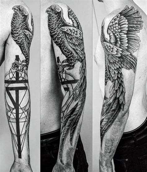 50 Geometric Arm Tattoo Designs For Men Bicep Ink Ideas