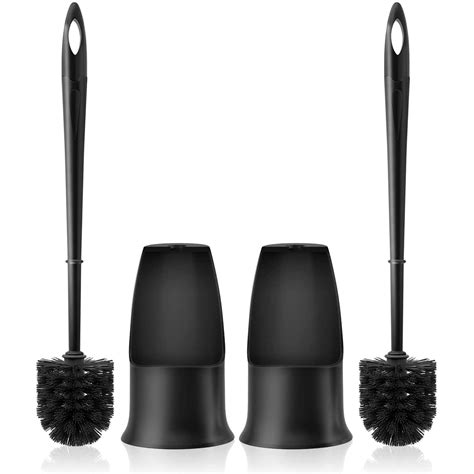 Toilet Brush And Holder 2 Pack Hrexer Toilet Brush With Extra Long Handle For Bathroom Toilet