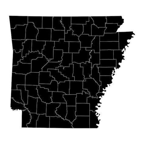 Premium Vector Arkansas State Map With Counties Vector Illustration