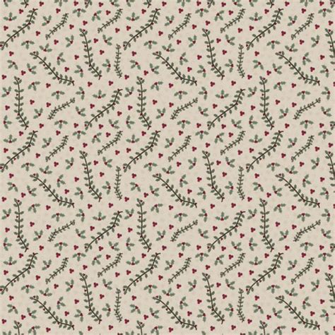100 Cotton Fabric Nutex Lynette Anderson Mini Holly Leaves Vines