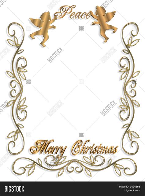 Christmas Angels Peace 3d Graphic Border Stock Photo And Stock Images