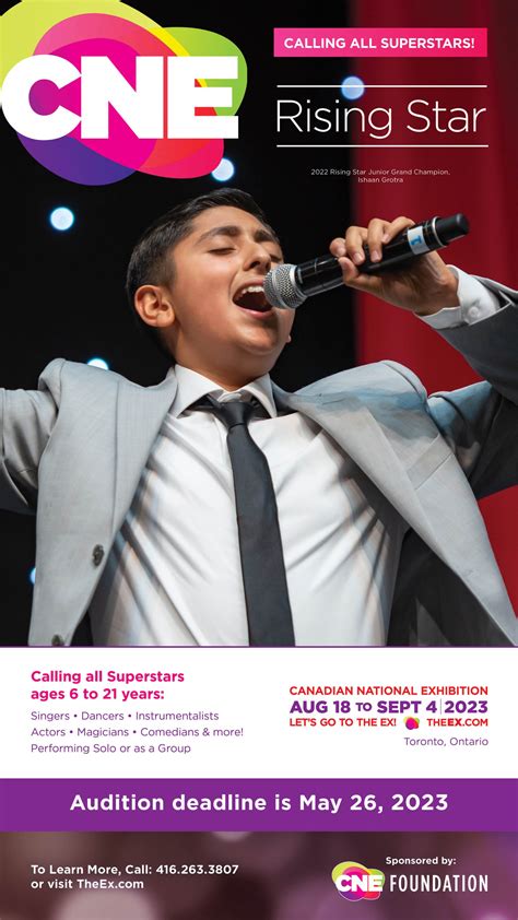 CNE Rising Star Talent Competition Flyer | Allan A. Greenleaf