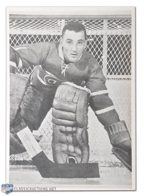 Lot Detail Jacques Plante Signed Index Card And Photo