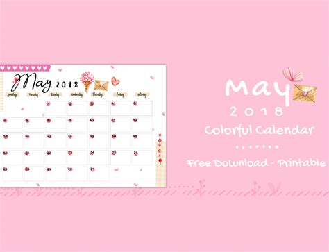 February 2018 Printable Colorful Calendar Free Download Colorful Zone