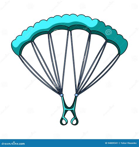 Parachutingextreme Sport Single Icon In Cartoon Style Vector Symbol