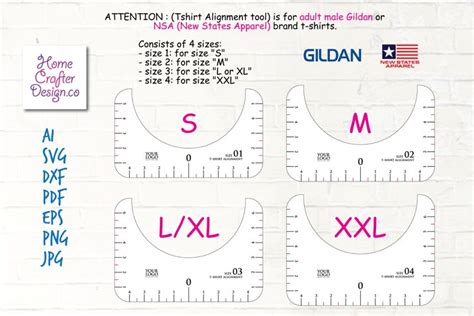 T-shirt Alignment Tool - 4 variation size (1041812) | SVGs | Design Bundles