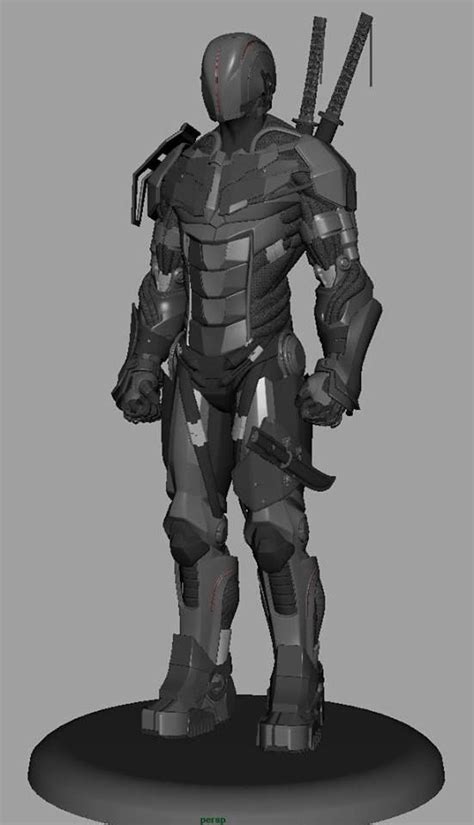 Futuristic Armour Armor Concept Character Design Male