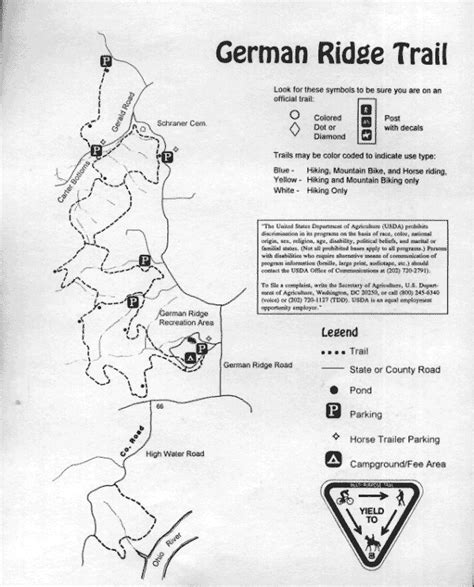 Map Of German Ridge Trail In Hoosier National Forest In