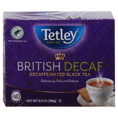 Save On Tetley British Blend Black Premium Tea Bags Decaffeinated Order