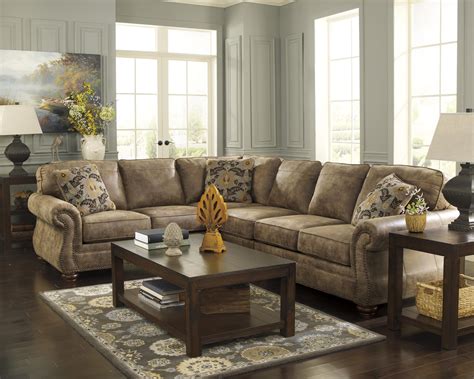 Signature Design By Ashley Larkinhurst Earth Roll Arm Sectional With