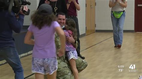 Olathe Soldier Surprises Daughters After 11 Month Deployment