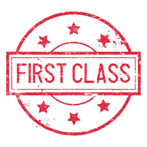 First Class Round Seal Transparent Png And Svg Vector File