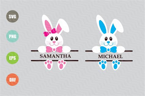 Easter Bundle Split Monogram Svg Easter Bunny Svg Easter Svg Vector Svg