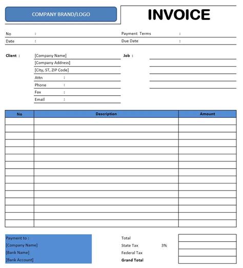 Bill of quantities excel template. Excel Spreadsheet Invoice Intended For Excel Template For ...