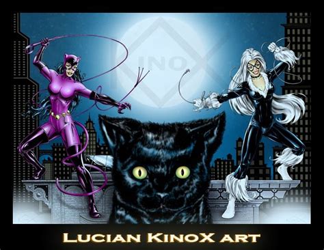Catwoman And Black Cat Colors In Lucian Kinoxs My Works Comic Art