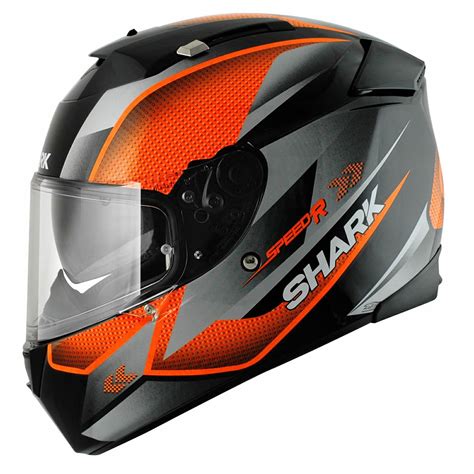 Shop with afterpay on eligible items. Shark Speed-R Tanker Black Orange Motorcycle Helmet Sports ...