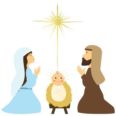 Best Christmas Nativity Clipart Illustrations Royalty Free Vector