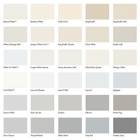 Color Palettes Dulux Paint Color Chart Interior Paint