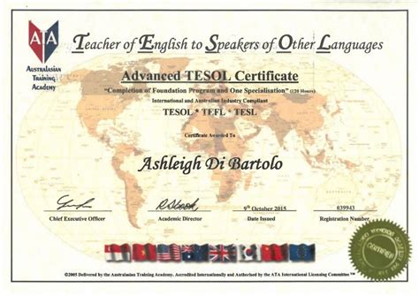 Advanced Tesol Certificate