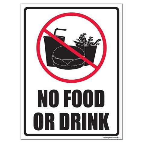 No Food Or Drink Sign Or Sticker Design 5