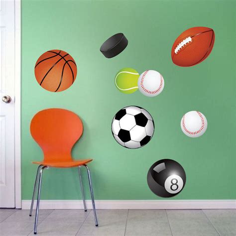 Sports Balls Wall Decal Sports Decor Boys Bedroom Wall Art Balls Remov