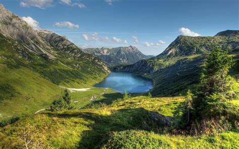 Austria Alps Mountain Lake Wallpaper 1920x1200 28982