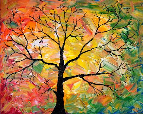 Fall Tree Painting By Cevin Cox