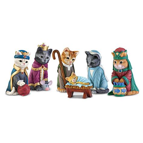 Flowingflaminggo Perfect Bradford Exchange Cat Nativity With Meaning