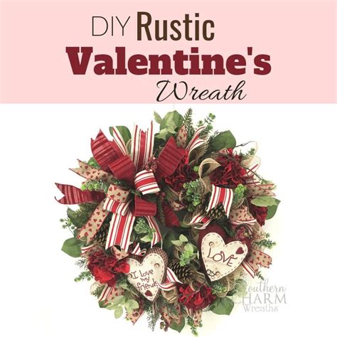 Rustic Farmhouse Valentine Day Wreath Front Door Home Décor Home