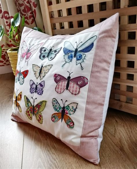 Digital Sewing Pattern Pdf Butterflies Applique Cushion Etsy Uk