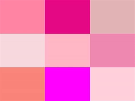 shades  pink color  names feminatalk