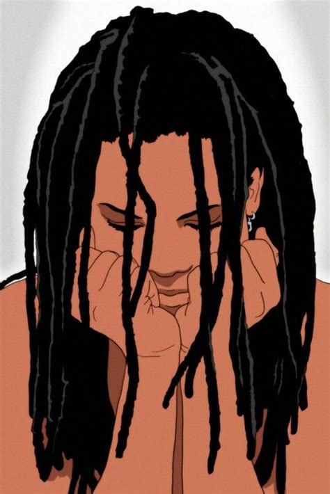 Dreadlocks Illustration Art Black Women Art Natural