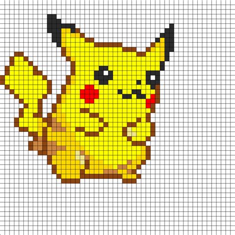 Pikachu And Ketchup Perler Bead Pattern Bead Sprites Characters Images