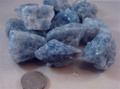 Blue Calcite Rock Rough For Tumbling Polishing