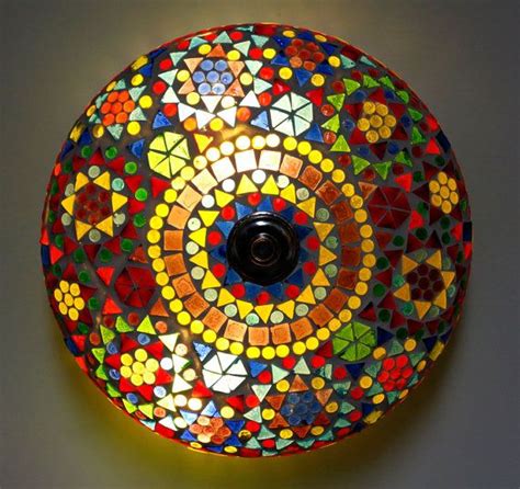Mosaic Ceiling Light Ø 25 Cm 98 In Multicolour By Interliving