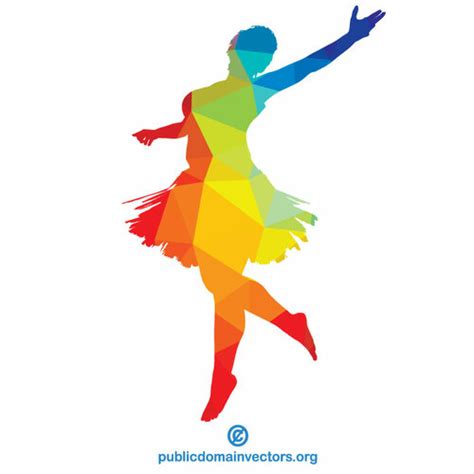 Ballet Dancer Silhouette Color Public Domain Vectors