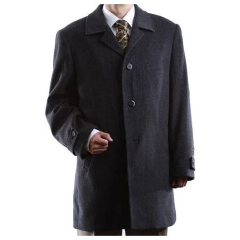 Mens Dress Coat Charcoal Wool Cashmere Overcoat Overcoatusa