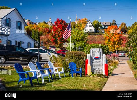 The Harbors Edge Motel With Fall Foliage Color In Bayfield Wisconsin
