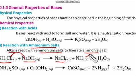 Chemical Properties Of Bases Chemistry Class 10th Ch 10 Youtube