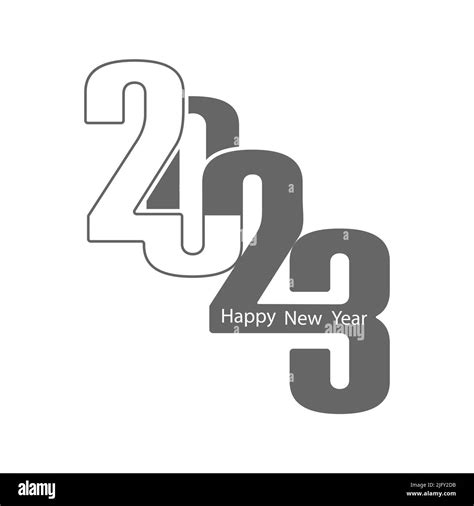 Happy New Year 2023 Stylized Number 2023 For New Year And Christmas Greetings Stock Vector