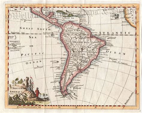 South America By Thomas Jefferys C1754 Welland Antique Maps