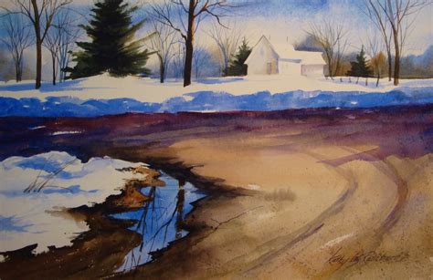 Kathy Los Rathburn Watercolorist Winter Reflections