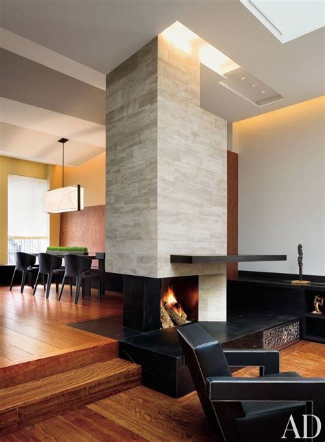 Dining Rooms Architectural Digest Fireplace Design Living Room With
