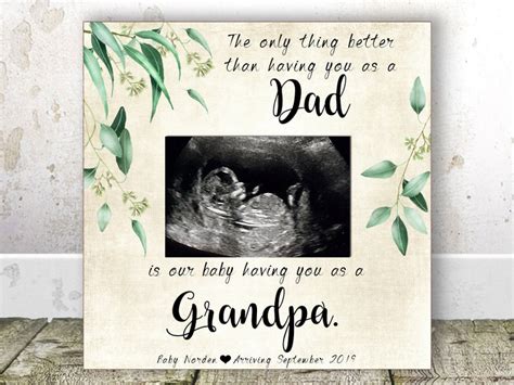 Pregnancy Reveal To Grandpa Pregnancy Announcement Grandfather Etsy