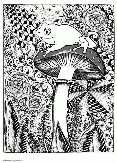 Animal Design Coloring Pages For Adults Frog Coloring