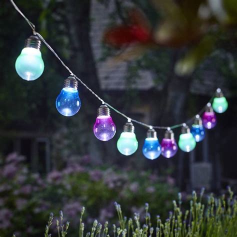 Solar Lightbulb String Lights By London Garden Trading