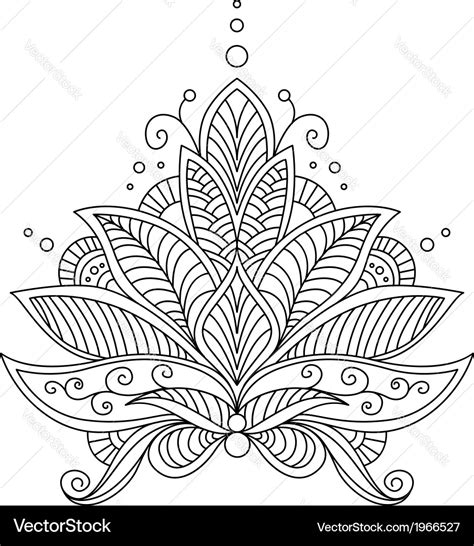 Intricate Delicate Floral Design Motif Royalty Free Vector