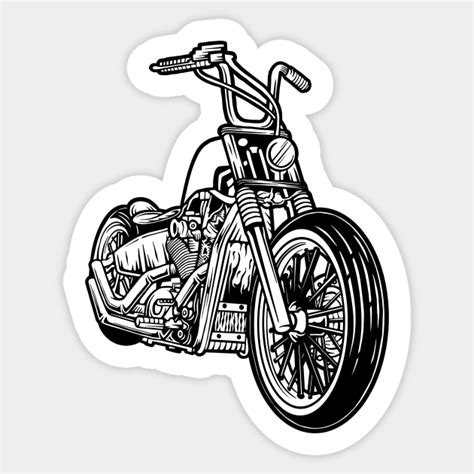 Bobber Style Motorcycle Motorcycle Sticker Teepublic