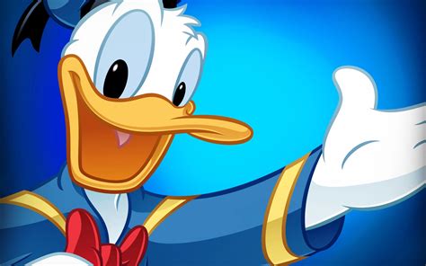 Donald Duck In Blue Cartoon Wallpaper Wallpaper Download