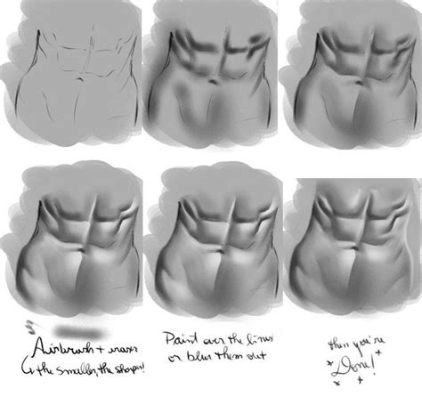 Abs Tutorial By Beebrushes On Deviantart How To Draw Abs Art